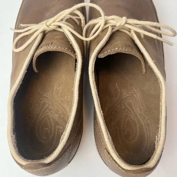 OluKai Honolulu Lace Up Men's Brown Leather Oxford Loafers Casual Shoes Sz 9.5