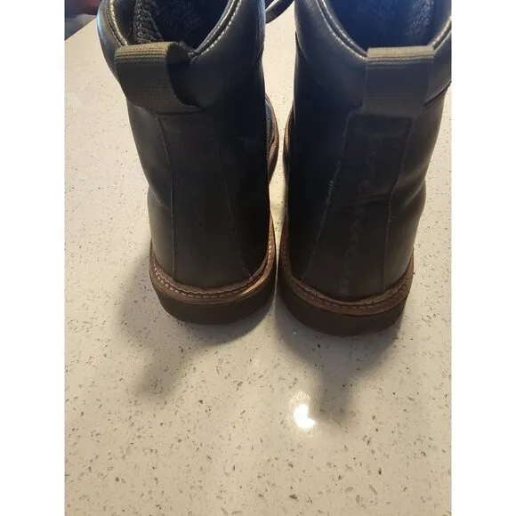Olukai Kilakila Black Leather Combat Boots Men's Size 12 Lace Up