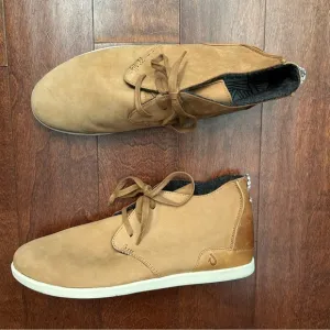 OluKai Men’s Brown Leather Lace-Up Chukka Boots, Size 14