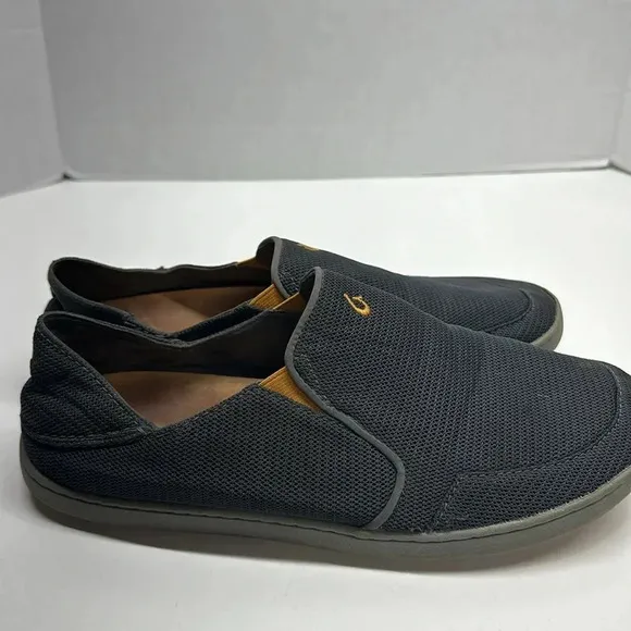 Olukai Nohea Mesh Slip On Sneakers Shoes Lightweight Breathable Gray Men's 12