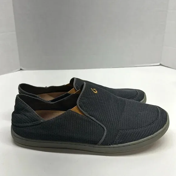 Olukai Nohea Mesh Slip On Sneakers Shoes Lightweight Breathable Gray Men's 12