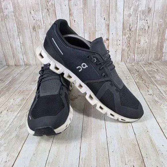On Cloud Running Shoes Lightweight Athletic Cushioned Black US Men's 12