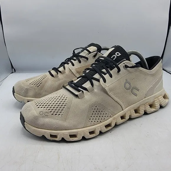 On Cloud X Womens 11 White Running Shoes Athletic Breathable Lightweight Casual