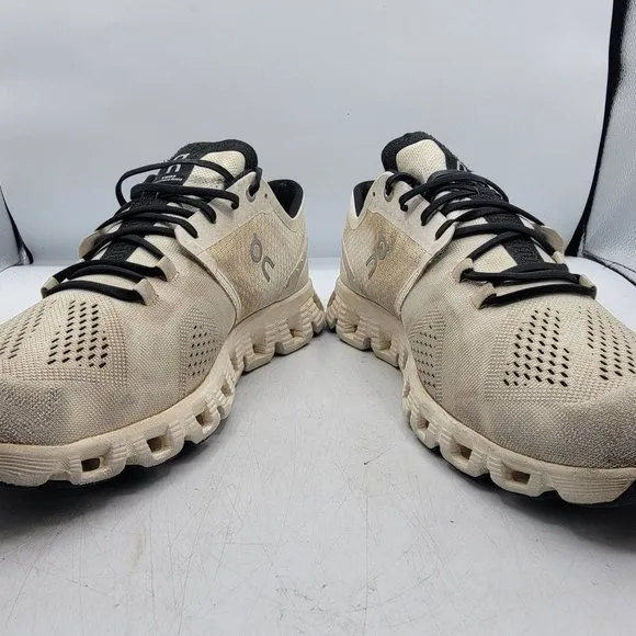 On Cloud X Womens 11 White Running Shoes Athletic Breathable Lightweight Casual