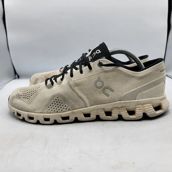 On Cloud X Womens 11 White Running Shoes Athletic Breathable Lightweight Casual