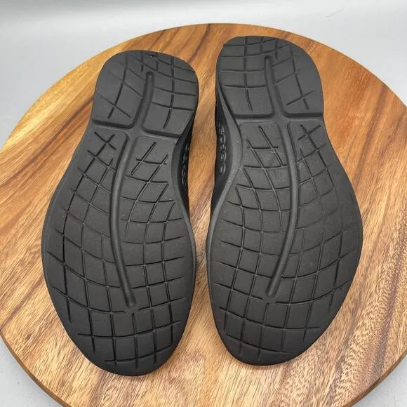 OOFOS 00MG Low Shoes Mens 10.5 Black Mesh Walking Lightweight Recovery Comfort
