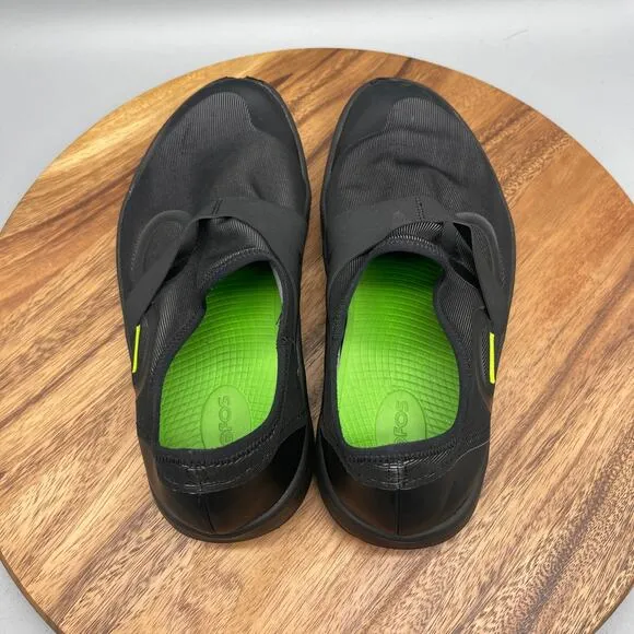 OOFOS 00MG Low Shoes Mens 10.5 Black Mesh Walking Lightweight Recovery Comfort
