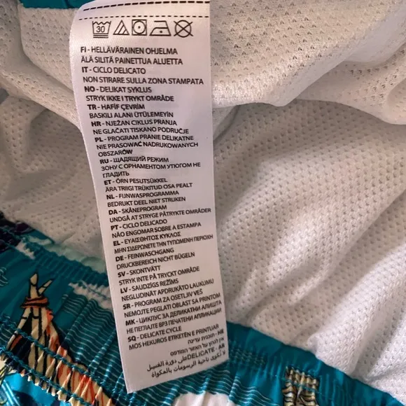 ORIGINAL PENGUIN swim trunks! FUN Hula/Hawaiian print /mesh lined/3 pockets!🌴
