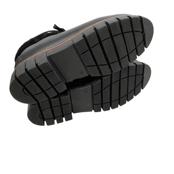 Oscar Sport Black Combat Kira Shearling Lined Boots