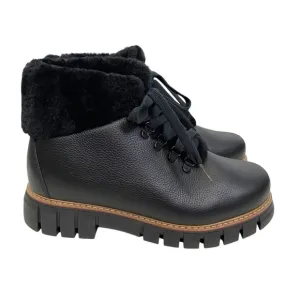 Oscar Sport Black Combat Kira Shearling Lined Boots