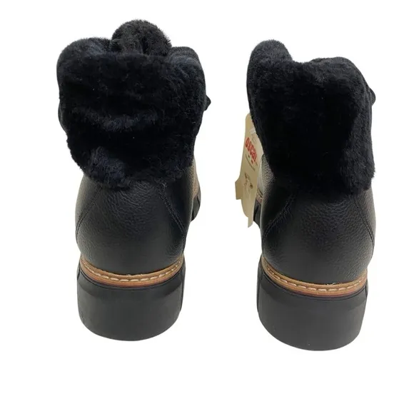 Oscar Sport Black Combat Kira Shearling Lined Boots
