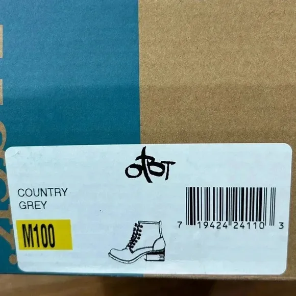 Otbt Country Grey Combat Boots NWT
