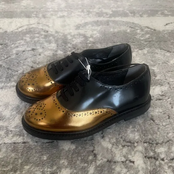 Oxford Gold and black BONPOINT brogues / Oxford shoes