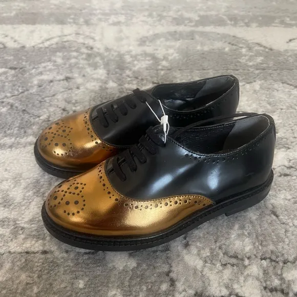 Oxford Gold and black BONPOINT brogues / Oxford shoes