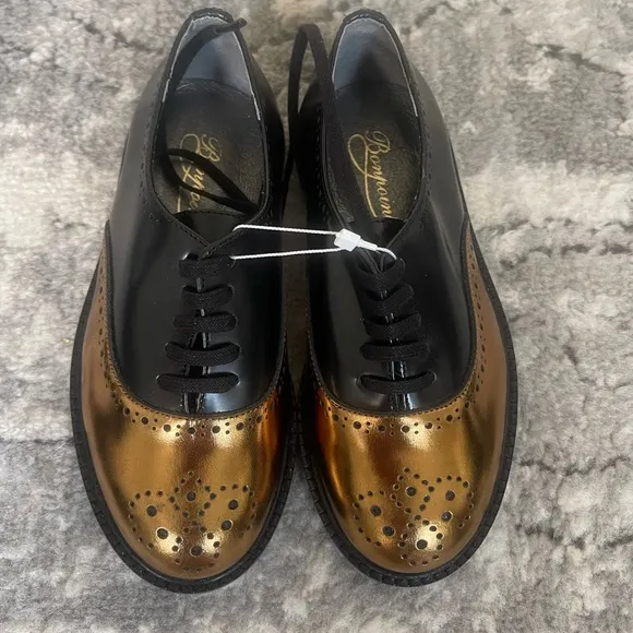 Oxford Gold and black BONPOINT brogues / Oxford shoes