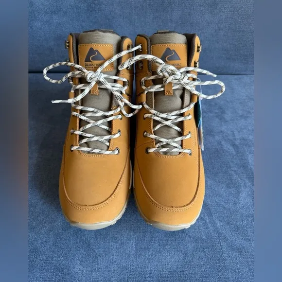 Ozark Trail Mens Leather Lace Up Waterproof Hiking Boots SZ 10 New Outdoor Brown