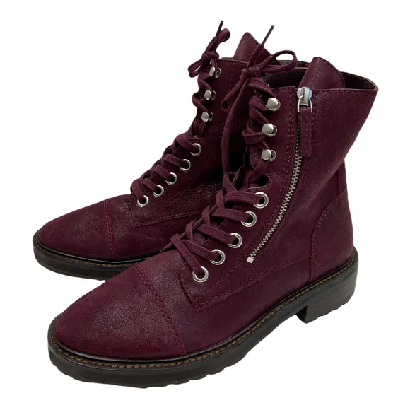 PAIGE Suede Marline Combat Boots Size 7