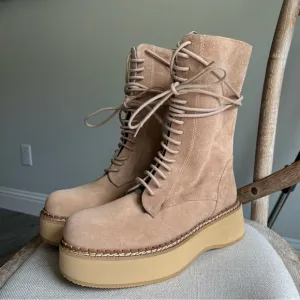 Paloma Barcelo Dorotea Lace-Up Platform Boots