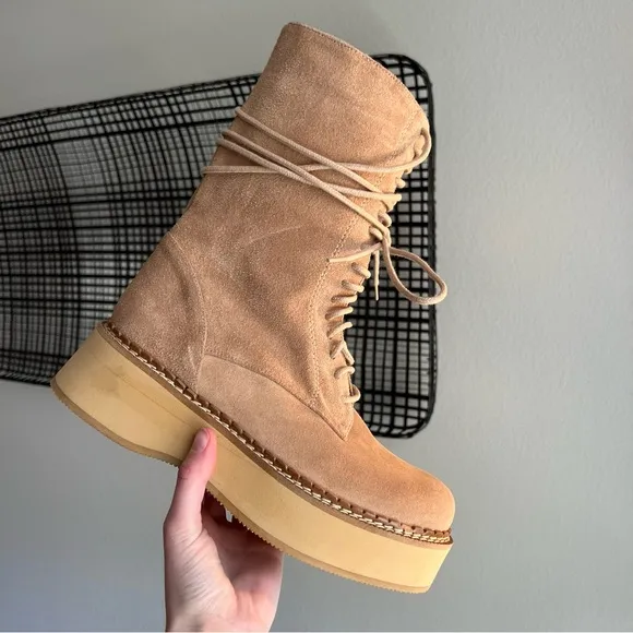 Paloma Barcelo Dorotea Lace-Up Platform Boots
