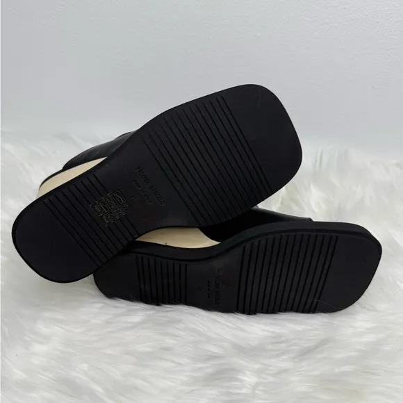 Paloma Barcelo Lana Black Leather Wedges, EU size 37/US size 7
