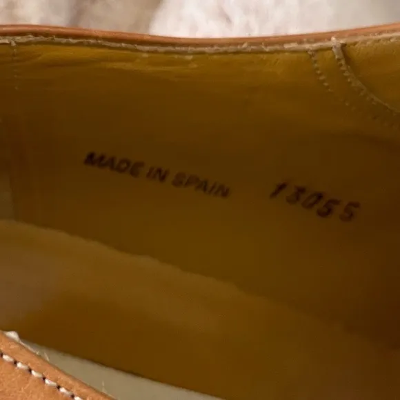 Paolo De Marco Handmade in Spain Square Toed Two-Toned Brown Derby Shoes