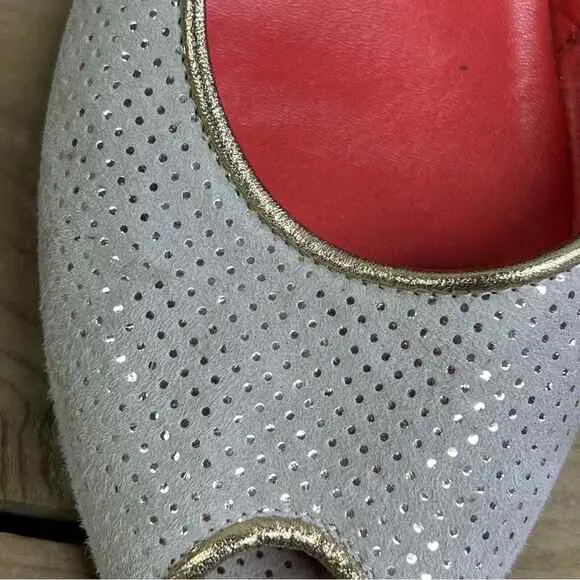 Pas De Rouge Italian Leather Peep Toe Wedges size 36 US 5.5. / 6