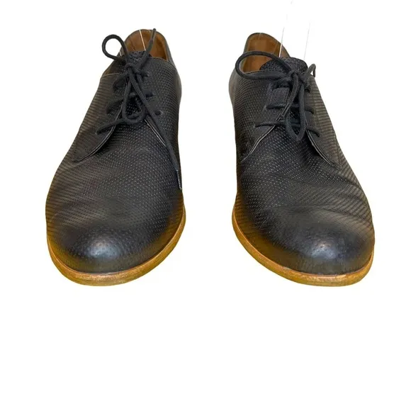 PAUL GREEN Dale Black Perforated Leather Lace Up Oxford Shoes Men’s Size 7.5
