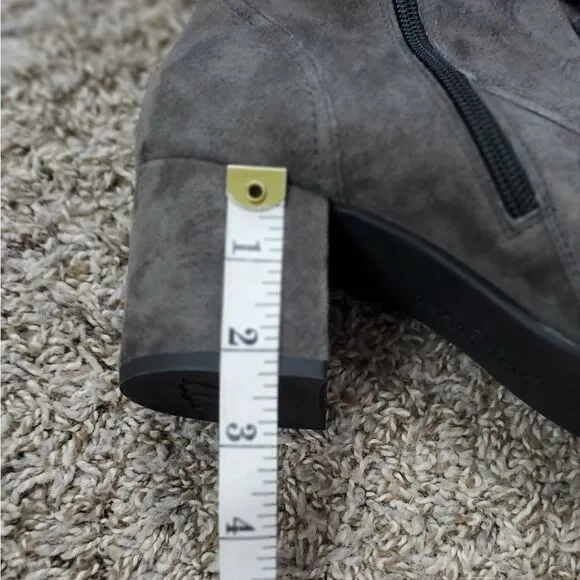 Paul Green Gray Suede Lace Up Boots