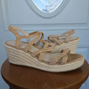 Pelle Moda Kortez Espadrille Wedges Tan