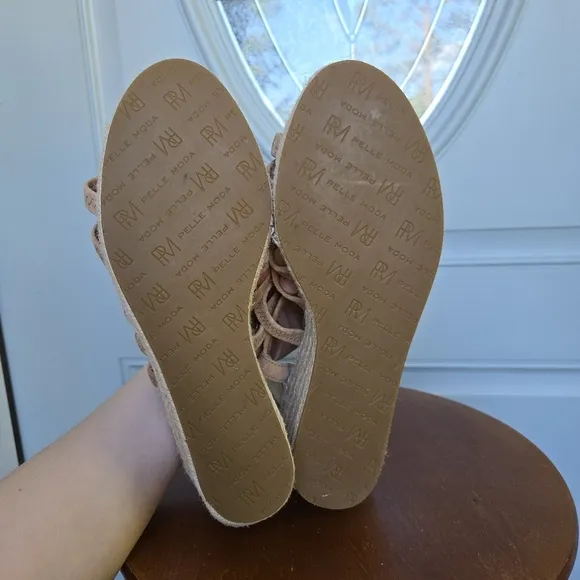 Pelle Moda Kortez Espadrille Wedges Tan