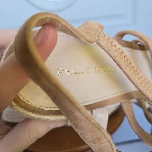 Pelle Moda Kortez Espadrille Wedges Tan