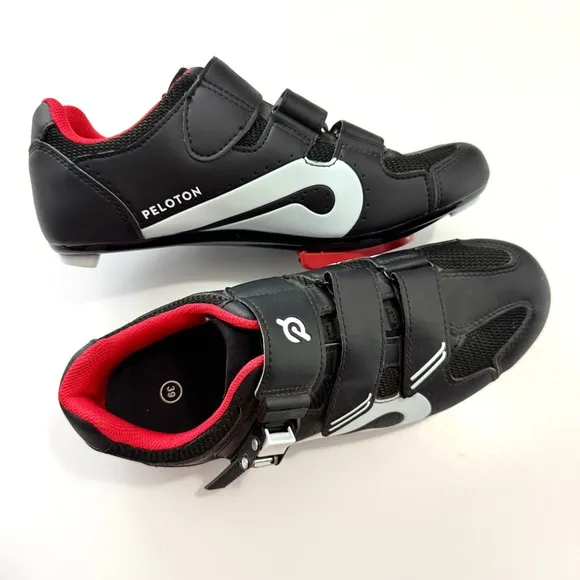 Peloton Original Cycling Bike Shoes Women’s Sz 39 US Sz 8 - Black Classic Velcro