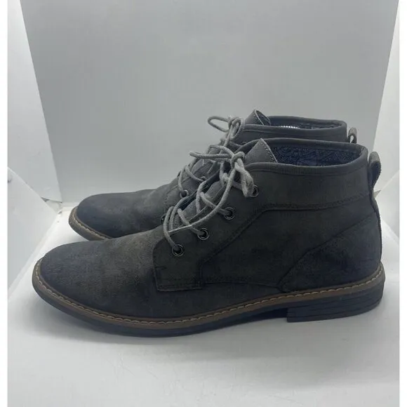 Penguin By Munsingwear Melvin Men's Gray Leather Chukka Lace Up Boots Size 10