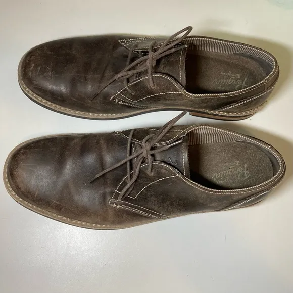 Penguin Munsingwear Waylon Men's 13 Oxford Derby Shoes Brown Oiled Leather Block