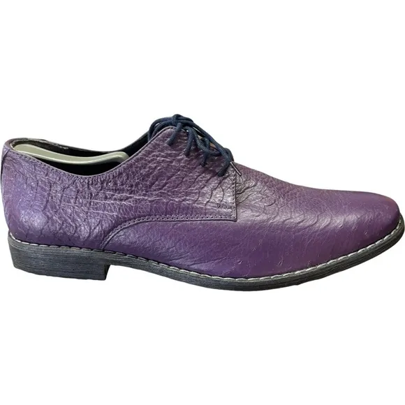 Peppe Modello Vitalie Purple Handmade cow hide oxford lace up Size 10