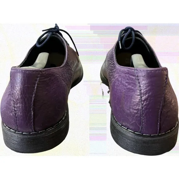 Peppe Modello Vitalie Purple Handmade cow hide oxford lace up Size 10