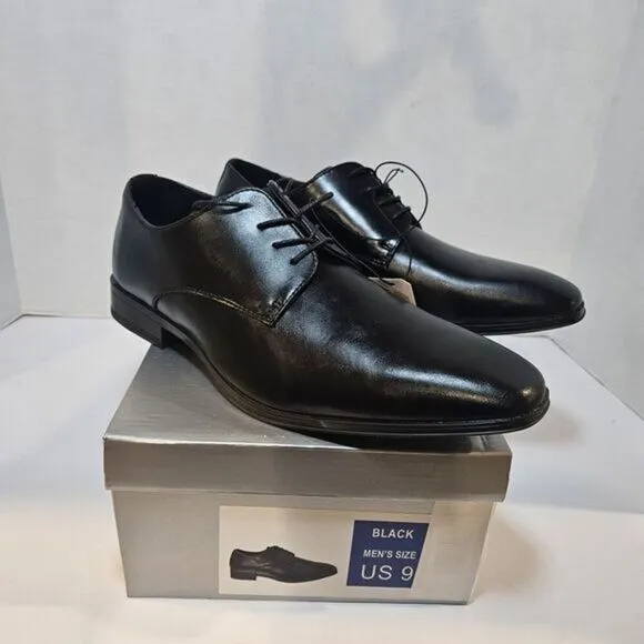 Perry Ellis Men’s Leather Oxford Lace-Up Dress or Casual Shoe Black / Size‎ 9