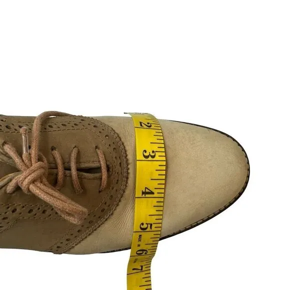 Peter Huber Tan Classic Two Tone Leather Oxford Size 9