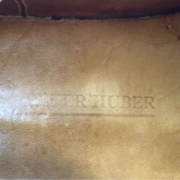 Peter Huber Tan Classic Two Tone Leather Oxford Size 9