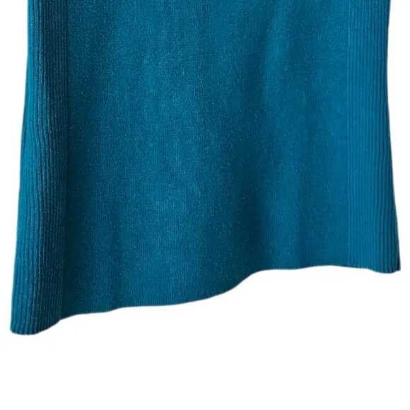 Petite Sophisticate Knit &amp; Ribbed Cardigan &amp; Top Set | EUC | XSP | Peacock Blue