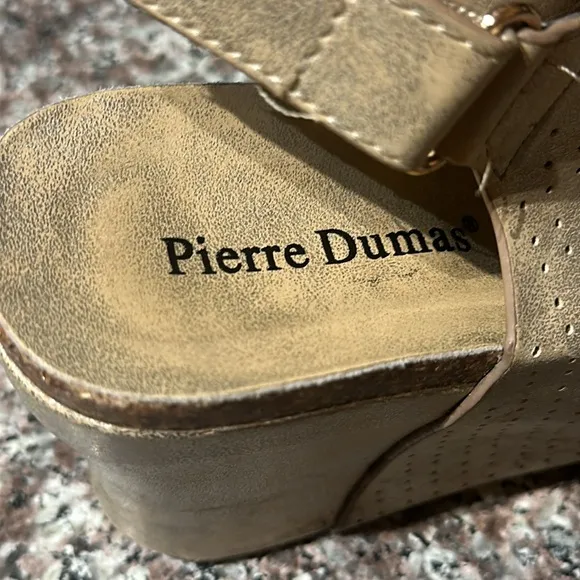 Pierre Dumas Gold Platform Wedges