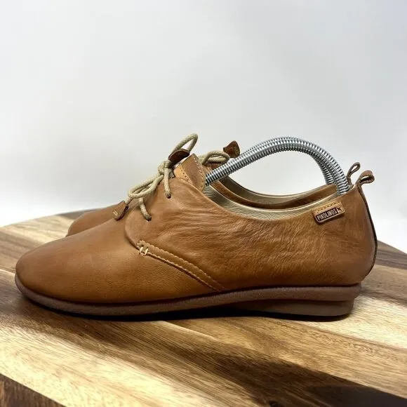 Pikolinos Calabria Brown Leather Lace Up Oxford Shoes Women's EU 41 US 10-10.5
