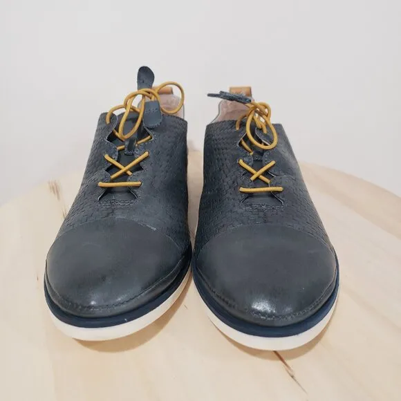 Pikolinos Oxford Shoes Women's Size 41 Navy Blue Lace up Classic Casual Academia