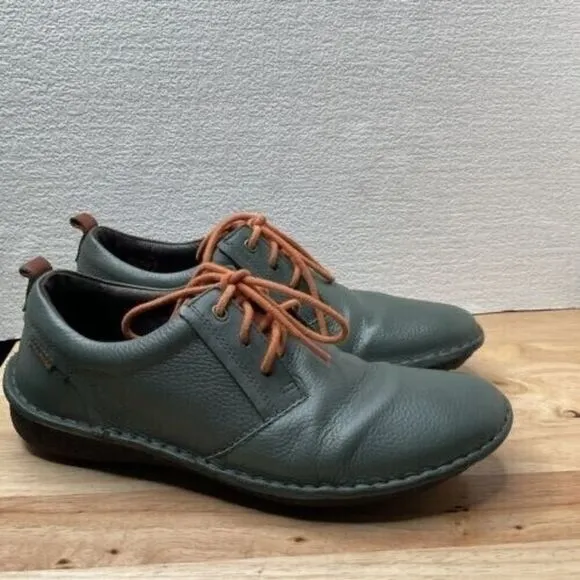 Pikolinos Santiago Men's Olive Leather Lac Up Derby Oxford Shoes Size 41/8