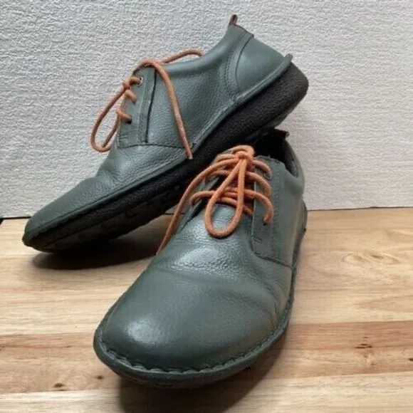 Pikolinos Santiago Men's Olive Leather Lac Up Derby Oxford Shoes Size 41/8
