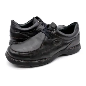 Pikolinos Shoes Mens 8 Black Leather Casual Oxford Moc Toe 3 Eye Lace Up Derby