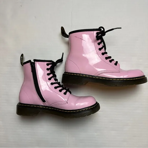 Pink Dr. Martens Zip Up Boots