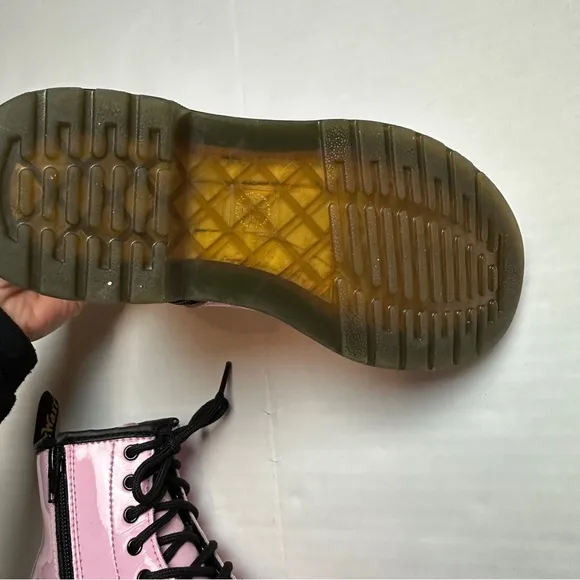 Pink Dr. Martens Zip Up Boots