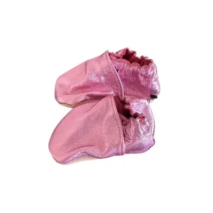 Pink Leather Baby Moccasins