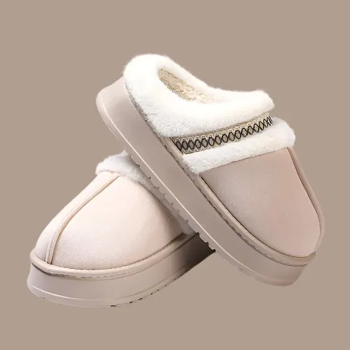 Platform Faux Fur Moccasins